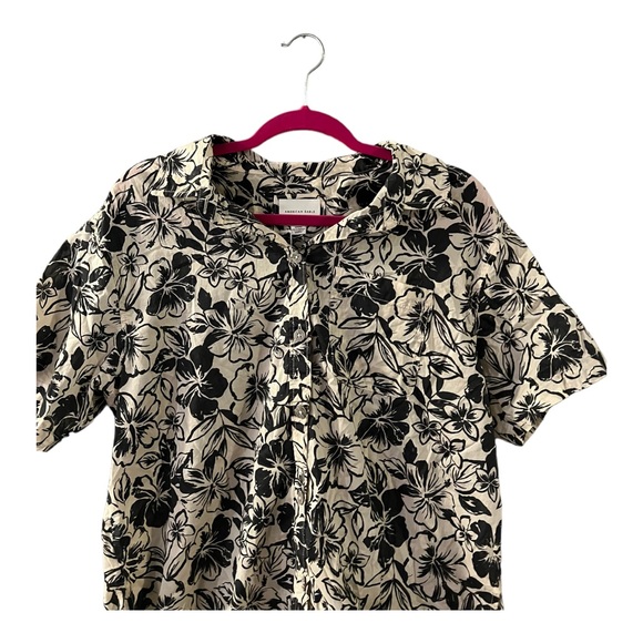 American Eagle Outfitters Tropical Button-Up Resort Shirt Floral Tropical Men M - Picture 5 of 16